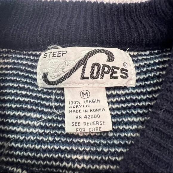 Vintage Steep Slopes Patterned Pullover Sweater Size M - Picture 4 of 6